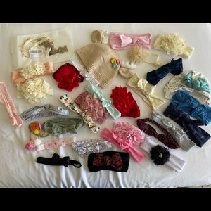 NWOT 0-6 month old headbands/bows Bundle Package